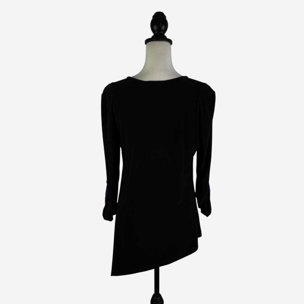 Joseph Ribkoff Asymmetrical Tunic Blouse Roll Tab Sleeves - Picture 2 of 9